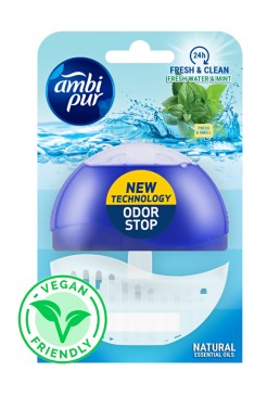 Підвісний блок для туалету Ambi Pur Odor Stop 5в1 Свіжа вода і м’ята, 55 г